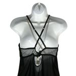 Auden Women Babydoll Lace Lingerie Slip XL Black Sheer Romantic Goth Boudoir Photo 4