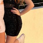 Windsor Mesh Black Rhinestone Dress Photo 3