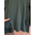 J Jill Size Medium Cotton Cashmere Blend Knit Tunic w/pockets Green V Photo 2