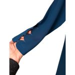 Soft Surroundings  Teal Blue Scallop‎ Sleeve Keyhole Neck Maxi Dress Size Large Photo 2