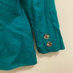 Covington Vintage  Stretch Womens Teal Green Blazer Jacket Size 4 Linen NWT New Photo 5