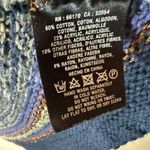 Rosie Neira Anthropologie Curved Stripes Crochet Cardigan Sweater Metallic Small Blue Photo 3