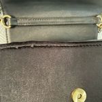 Anthropologie Anthropology Black Velvet Purse with Circle Faux Tortoise Handle/Shoulder Chain Photo 8