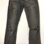 BLANK NYC  Dark Gray Distressed Washed Out Skinny Jeans Photo 1