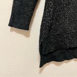 Natural Reflections Ribbed V-Neck Raglan Long-Sleeve Sweater, marled black sz XL Photo 9