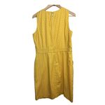 Tory Burch  Meryl Sheath Sleeveless Dress in Yellow Sz. 10 Photo 5