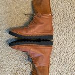 Woman short Knit Sock boots casual women's flat Boots Short Plush‎ Brown Size 5 Orange Photo 0