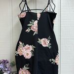 Almost Famous Black Dress with Pink Floral Pattern Photo 3
