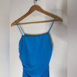 Hello Molly NWT  Bodycon Mini Dress Cut Out Back Ruched Sides Bright Blue Size‎ 6 Photo 2