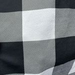 SheIn Buffalo Plaid Mock Neck Short Sleeve Crop Top in Black/White - Size Small Photo 1