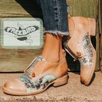 FREEBIRD by Steven  Mabel Oxford Slip-On Bootie in Turquoise Size 10 Photo 0