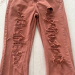 Aeropostale 90s Baggy Jeans Women's 8R Red Denim Distressed Y2K Straight Pants Photo 2
