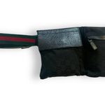 Gucci GG Monogram Web Double Pocket Belt Bag Black Photo 0