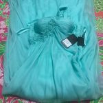 La Femme Prom  Lacey one shoulder gown 0 light mint Photo 3