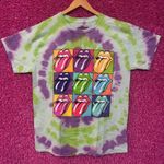 The Rolling Stones Hot Lips Pop Art Oversized Rock Tie Dye M Photo 0