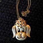 Antique Gold VINTAGE Gold Dog Necklace Photo 1