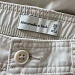 Abercrombie & Fitch  Relaxed Cargo Pant in Cream Size 8/29 Long Photo 12