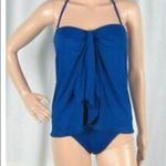Ralph Lauren Ralph Lauren Swimwear One Piece Sz 6 Blue Flyaway Halter Swimsuit Photo 0