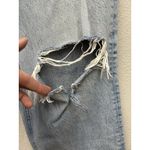 ZARA Jeans Womens 8 Blue High Waist Wide Leg Raw Hem Relaxed Faded Light Wash Photo 3