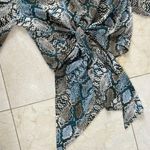 Buddy Love NWOT Snakeskin Print Crop Tie Top Sz medium Photo 3