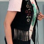 Bebe boho festival Suede leather Fringe Vest size S Photo 11