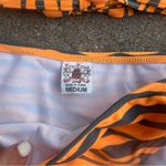 Vintage Y2K True Crush Orange Tiger Stripe Triangle Pushup Bikini Small/Medium Photo 2