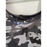 Nike NWT Gray Camo Print U Back Metallic Swoosh One Piece Sporty Swimsuit Small Photo 4