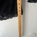 Black Lace Top VOL. 1 Square Neck Bell Sleeve Blouse Womens XL Whimsigoth Witchy Photo 2