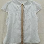 Princess Polly  “Adulation” White Button Up Short Sleeve Shirt Photo 4