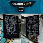 Chaudry Dress Medium Lightweight Summer Midi Sleeveless Dress Teal Floral New Photo 7