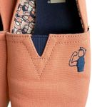Toms x Meuf Paris Rosie The Riveter Coral Canvas Alpargata Classic Slip Photo 1