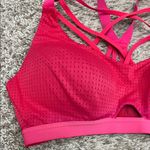 Victoria's Secret Victoria Sport Hot Pink Strappy Mesh Padded Sports Bra - Size 34C Photo 1