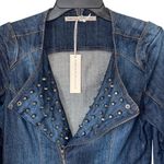 Romeo + Juliet Couture  Womens Denim Studded Jean Jacket Blue‎ Size Medium NWT Photo 1