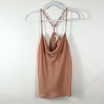 Grade & Gather  Cowl Neck Silky Top in Rose Size Small Photo 4