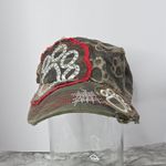 Rainbow Sandals Camo Cap Paw Print Embellished Distressed Sparkle hat Cadet Adjustable Dog Paw Photo 1
