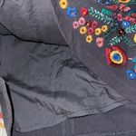 Umgee  womens small Julia floral embroidered lined skirt grey boho hippie NWT Photo 5