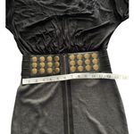 Chic Black Mini Dress with Gold Button Detail Size S Photo 6