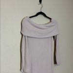 Revolve‎ Enza Costa Nude Sweater Knit Off Shoulder Midi Dress Size Medium Tan Photo 2