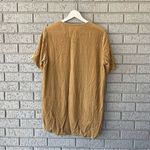 Johnny Was  Jody Velvet Short Sleeve Tunic Shirt Embroidered Size Small Tan Gold Photo 6
