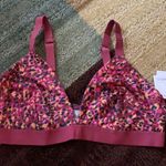 Auden Unlined Red Geometric Triangle Bralette Criss Photo 4