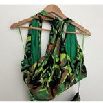 DUNDAS Gala Ruched One Shoulder Cutout Jersey dress Jungle Camo IT 46 US 10 Green Photo 14