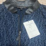Stella & Dot  NAVY LACE BOMBER JACKET DOWNTOWN LACE BOMBER FALL COAT NWT Photo 1