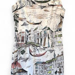 Chetta B Women's Sleeveless Cotton Shift Dress Venice Italy Size 4 Photo 0