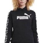 Puma Hoodie Women’s Amplified Long sleeve logo black and white size Medium Photo 0