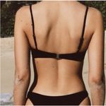 Fisch Womens Italia Bikini Top Jet Black Small Underwire Made Italy Luxury Swim Photo 1