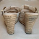 UGG  Strappy Buckle Suede Espadrille Wedge Platform Sandals 6.5 Beige Photo 2