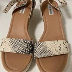 Steve Madden  10 snakeskin look heeled sandals cork & rope heel $69 Photo 0