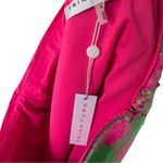 Trina Turk  Rico Sequin 4 Pink‎ Green Neon Plaid Checkered Mini Skirt Photo 3