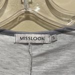 Miss Look Color Block Maxi Tee Shirt Dress Blue White and Grey Size Small Photo 5