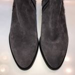Sesto Meucci  Women’s Italian Leather Suede Studded Gray Ankle Heeled Boots Photo 2